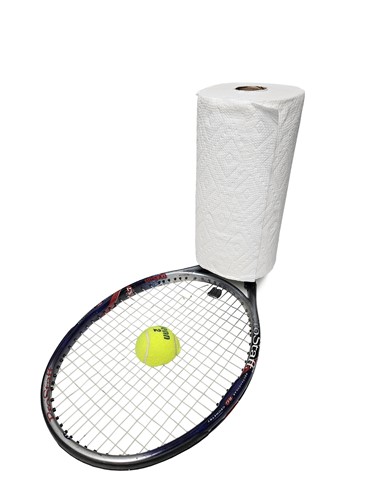 Paper Towel Holder - Graphite Tennis Racket OTG-PTHGRPH