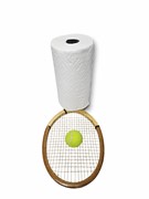 Paper Towel Holder - Wooden Tennis Racket OTG-PTHWD View 4